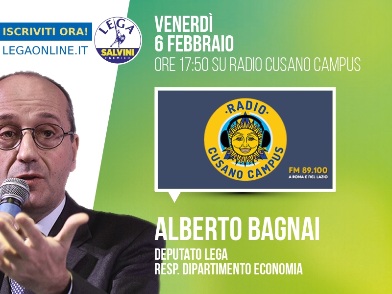 Alberto Bagnai a Cosa succede in città (Radio Cusano Campus) - 06/02 ore 17:50