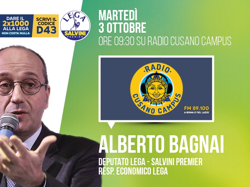 Alberto Bagnai a Radio Cusano (Radio Cusano Campus) - 03/10 ore 09:30