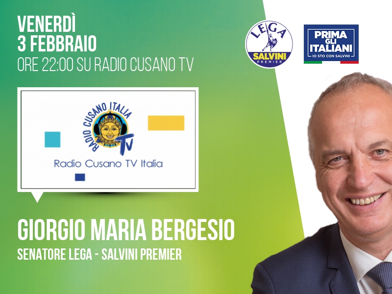 Giorgio Maria Bergesio a Radio Cusano TV (Radio Cusano TV) - 03/02 ore 22:00