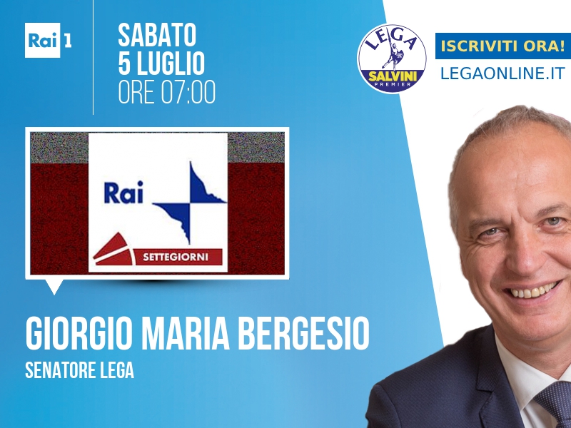 Giorgio Maria Bergesio a Settegiorni (Rai 1) - 05/07 ore 07:00