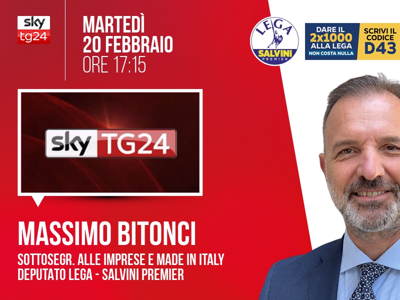 Massimo Bitonci a Economia (Sky TG24) - 20/02 ore 17:15
