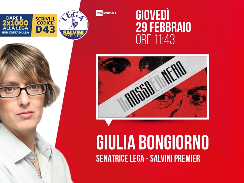 Giulia Bongiorno a Il rosso e il nero (Rai Radio 1) - 29/02 ore 11:43