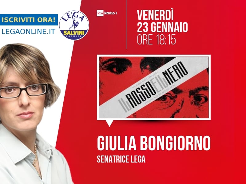 Giulia Bongiorno a Il rosso e il nero (Rai Radio 1) - 23/01 ore 18:15