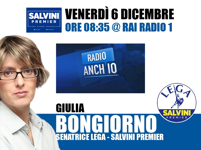 Giulia Bongiorno a Radio Anch'io (Rai Radio 1)