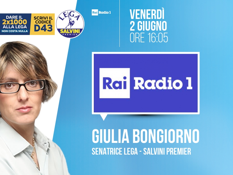 GIULIA BONGIORNO a RAI RADIO 1 (RAI RADIO 1)
