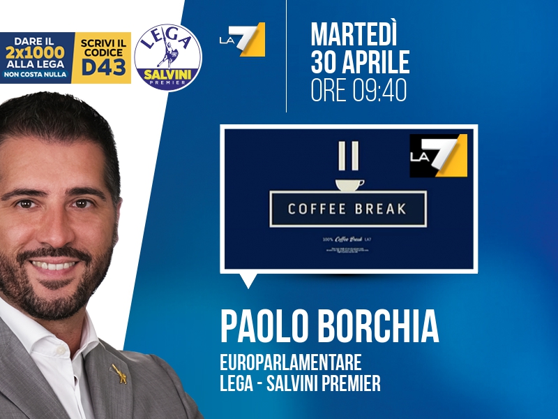 Paolo Borchia a Coffee Break (La7) - 30/04 ore 09:40
