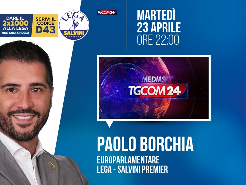 Paolo Borchia a Prima Serata (Tgcom24) - 23/04 ore 22:00