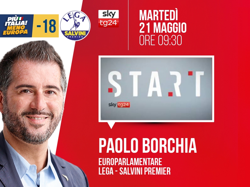 Paolo Borchia a Start (Sky TG24) - 21/05 ore 09:30