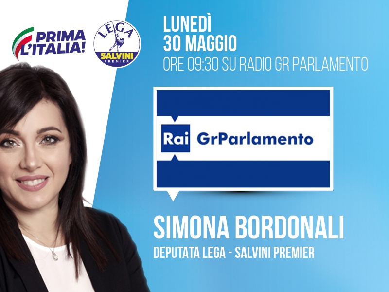 Simona Bordonali a Gr Parlamento (Radio GR Parlamento) - ore 09:30