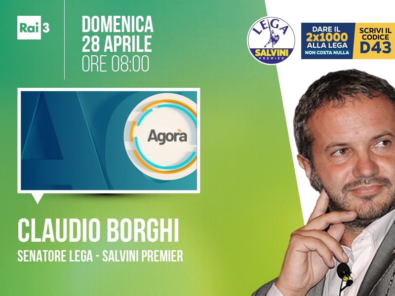 Claudio Borghi a Agorà (Rai 3) - 28/04 ore 08:00