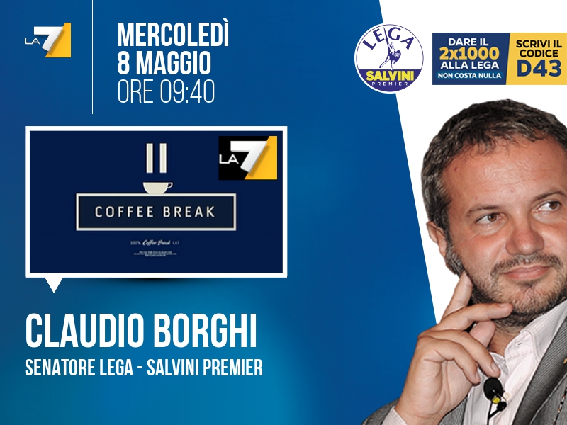 Claudio Borghi a Coffee Break (La7) - 08/05 ore 09:40