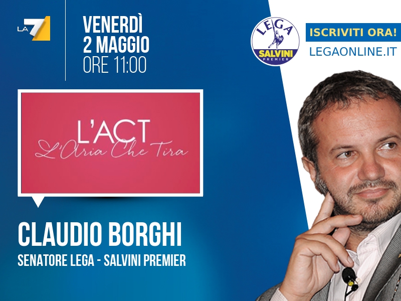 CLAUDIO BORGHI a L'ARIA CHE TIRA (LA7)