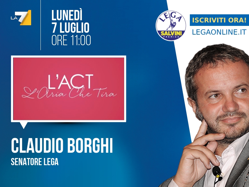 Claudio Borghi a L'Aria che Tira (La7) - 07/07 ore 11:00