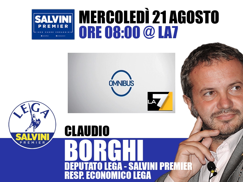 Claudio Borghi a Omnibus (La7)