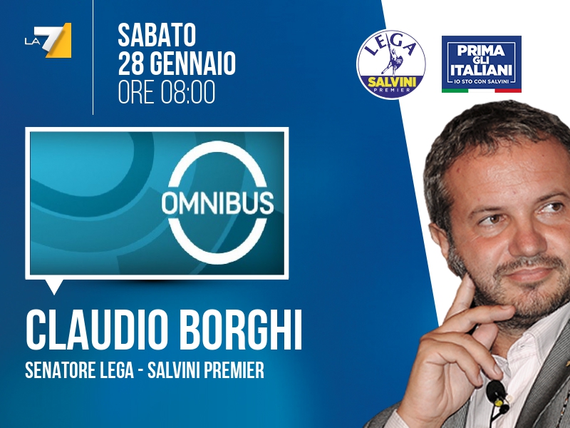 Claudio Borghi a Omnibus (La7) - 28/01 ore 08:00