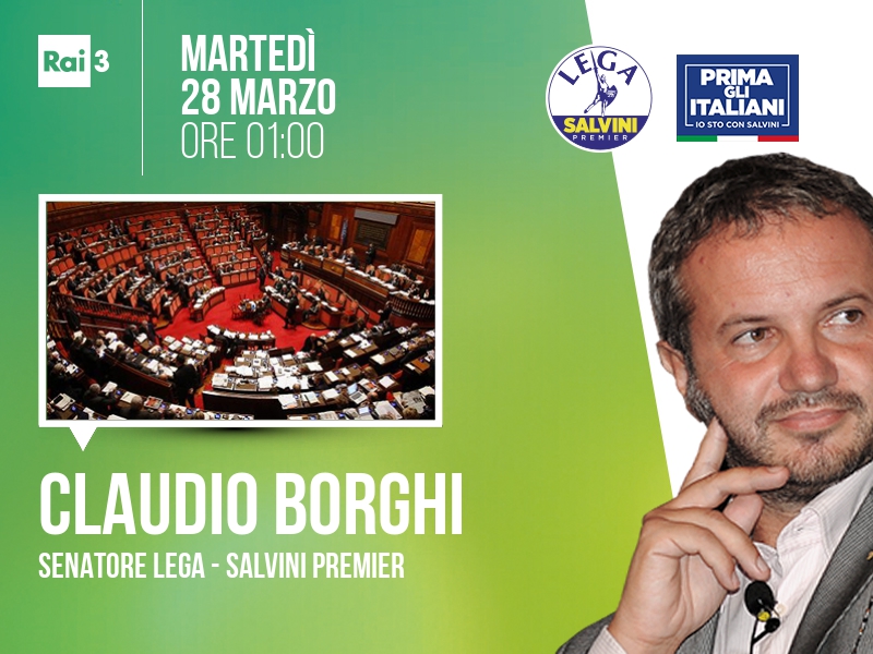 Claudio Borghi a Parlamento Magazine (Rai 3) - 28/03 ore 01:00