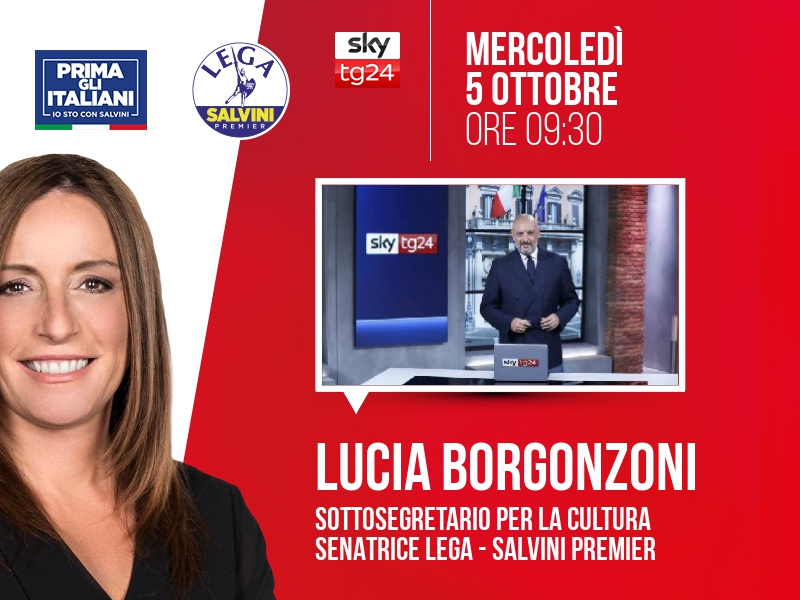 Lucia Borgonzoni a Start (Sky TG24) - ore 09:30
