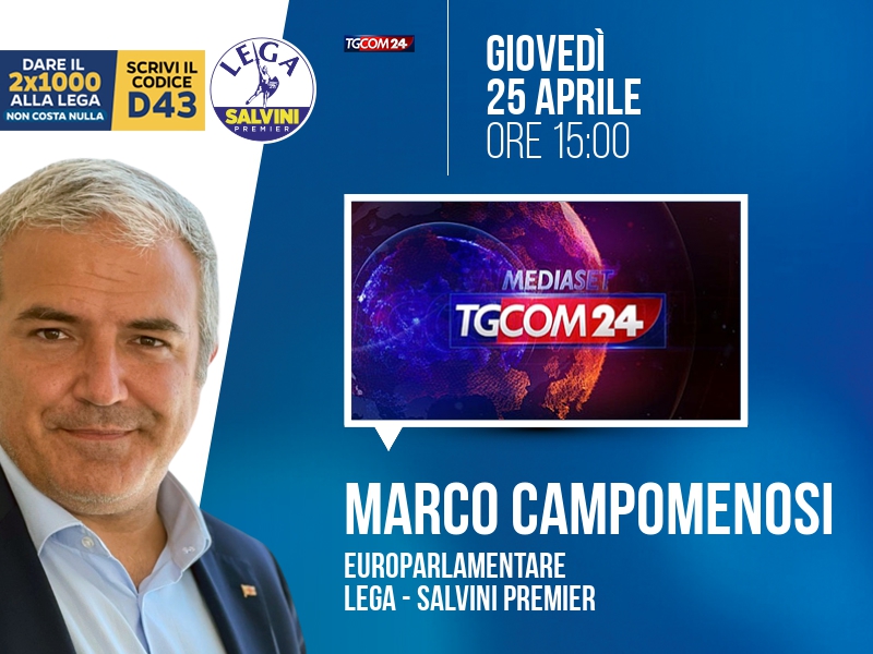 Marco Campomenosi a All News (Tgcom24) - 25/04 ore 15:00