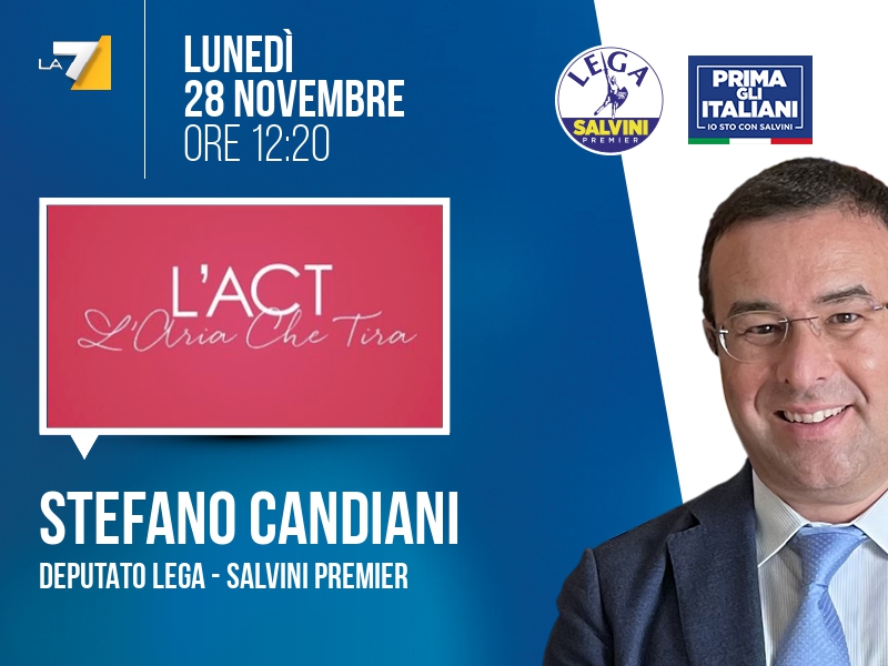 Stefano Candiani a L'Aria che Tira (La7) - 28/11 ore 12:20
