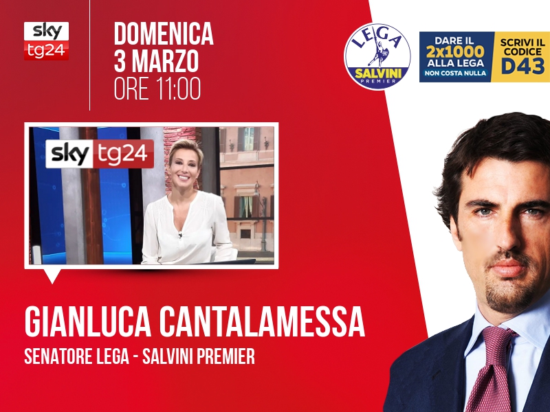 Gianluca Cantalamessa a Agenda (Sky TG24) - 03/03 ore 11:00