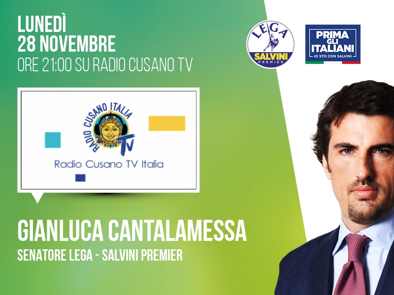 Gianluca Cantalamessa a Radio Cusano TV (Radio Cusano TV) - 28/11 ore 21:00