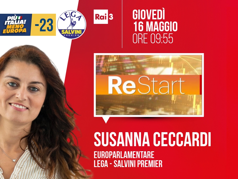 Susanna Ceccardi a Re Start (Rai 3) - 16/05 ore 09:55