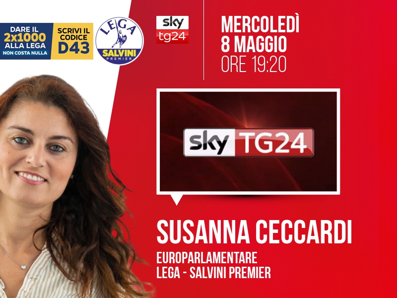 Susanna Ceccardi a SkyTG24 (Sky TG24) - 08/05 ore 19:20