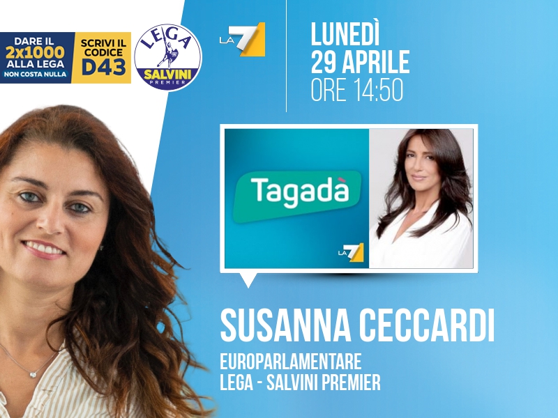 Susanna Ceccardi a Tagadà (La7) - 29/04 ore 14:50