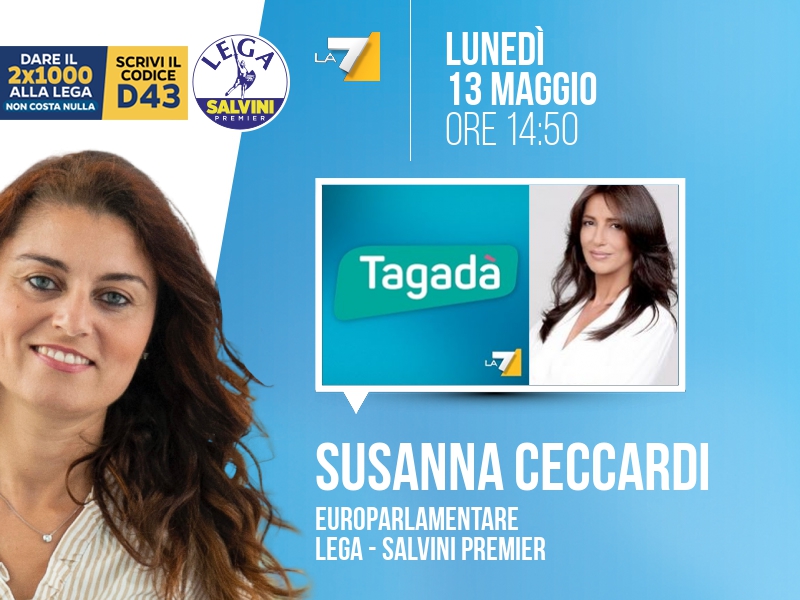 Susanna Ceccardi a Tagadà (La7) - 13/05 ore 14:50