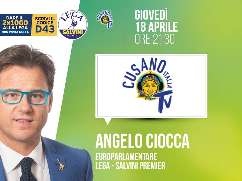 Angelo Ciocca a Prisma (Cusano Italia TV) - 18/04 ore 21:30