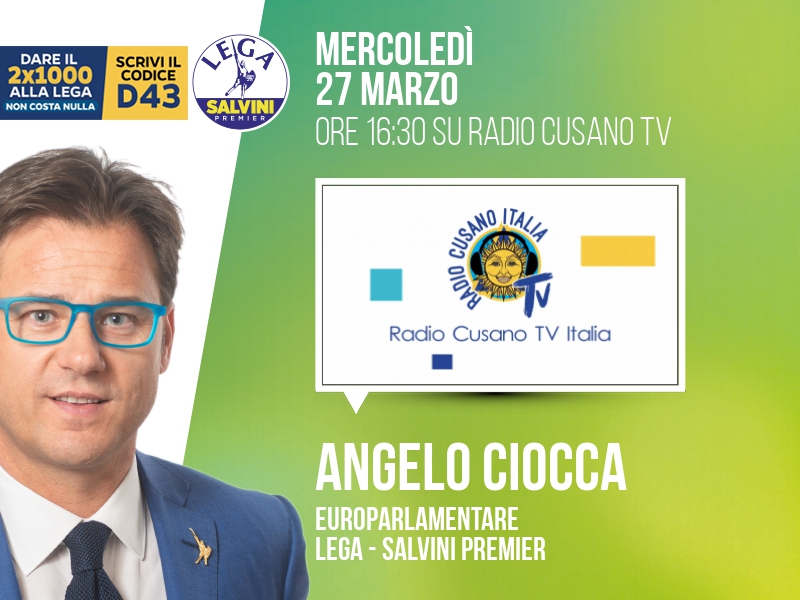 Angelo Ciocca a Radio Cusano TV (Radio Cusano TV) - 27/03 ore 16:30