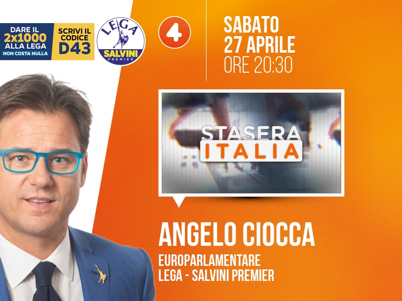 Angelo Ciocca a Stasera Italia (Rete 4) - 27/04 ore 20:30
