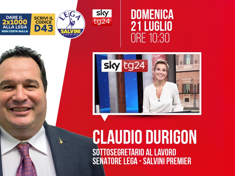 CLAUDIO DURIGON a AGENDA (SKY TG24)