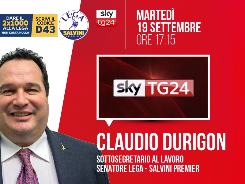 Claudio Durigon a Economia (Sky TG24) - 19/09 ore 17:15
