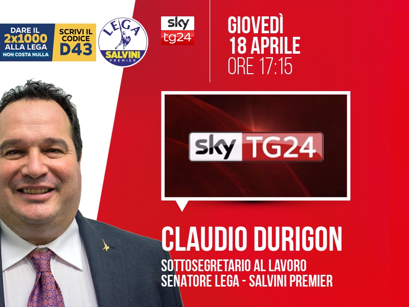 Claudio Durigon a Economia (Sky TG24) - 18/04 ore 17:15