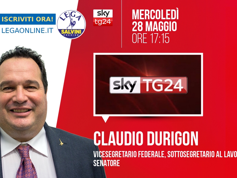 Claudio Durigon a Economia (Sky TG24) - 28/05 ore 17:15