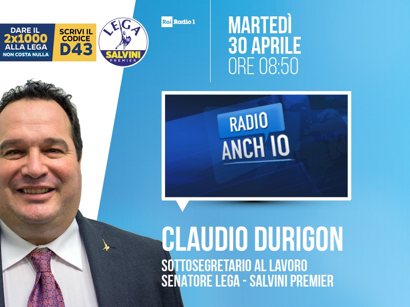 Claudio Durigon a Radio Anch'io (Rai Radio 1) - 30/04 ore 08:50