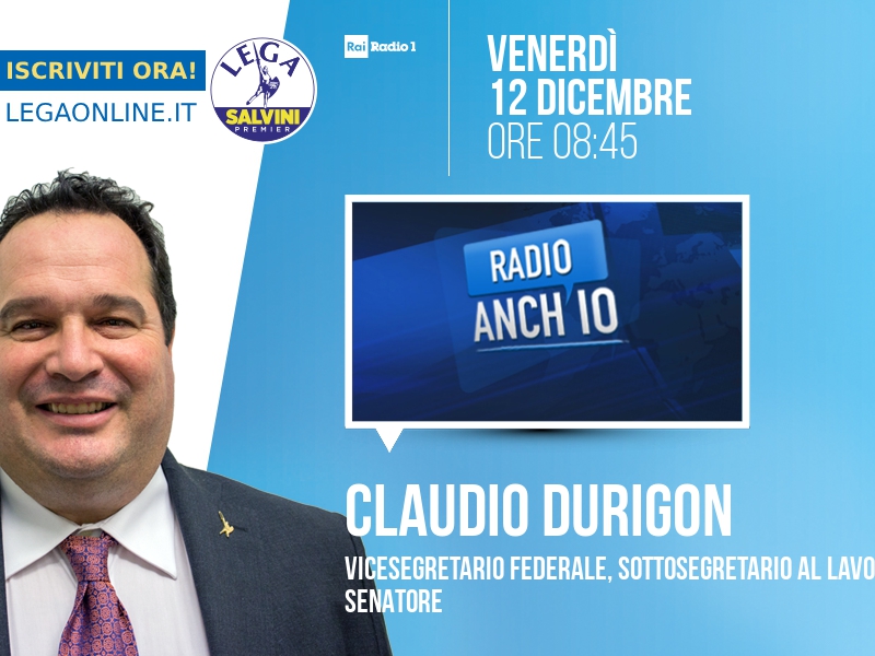 Claudio Durigon a Radio Anch'io (Rai Radio 1) - 12/12 ore 08:45