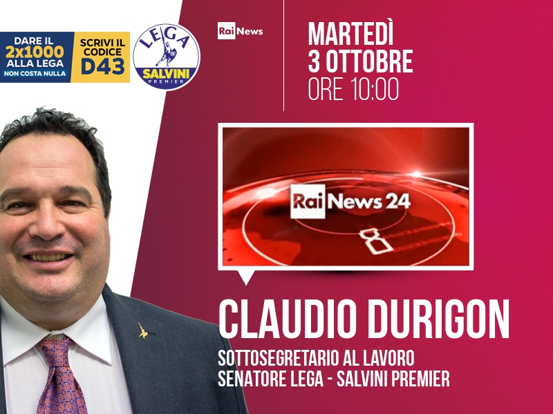 Claudio Durigon a Rainews24 (RaiNews24) - 03/10 ore 10:00