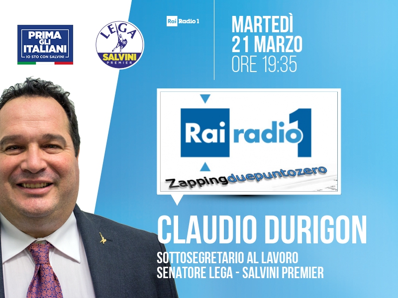 CLAUDIO DURIGON a ZAPPING (RAI RADIO 1)