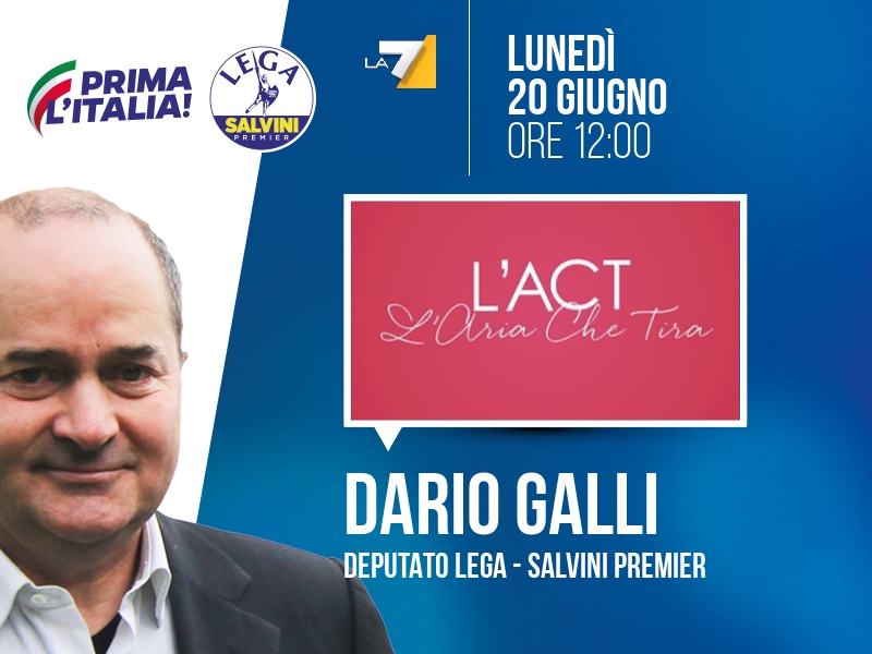 DARIO GALLI a L'ARIA CHE TIRA (LA7) - ORE 12:00