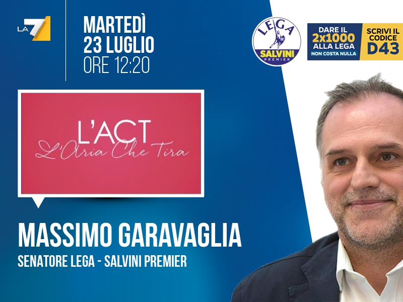 Massimo Garavaglia a L'Aria che Tira (La7) - 23/07 ore 12:20