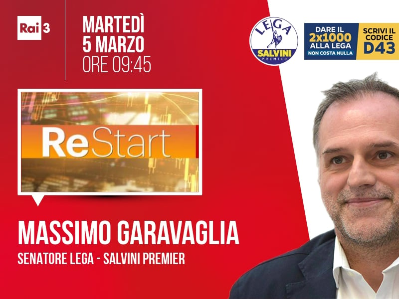 Massimo Garavaglia a Re Start (Rai 3) - 05/03 ore 09:45