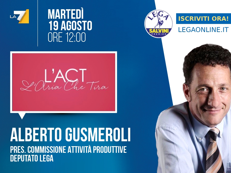 ALBERTO GUSMEROLI a L'ARIA CHE TIRA (LA7)