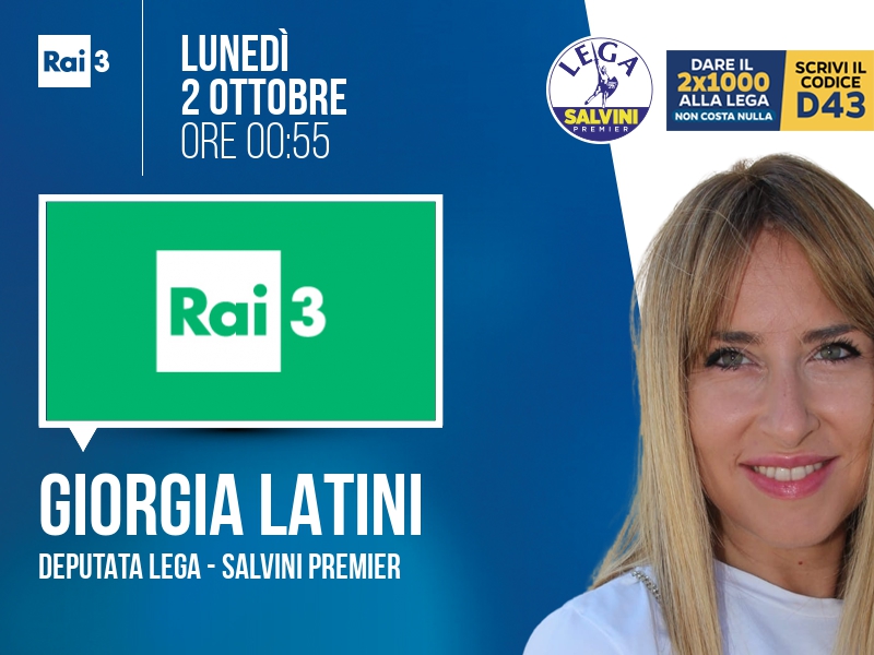 Giorgia Latini a Rai 3 (Rai 3) - 02/10 ore 00:55