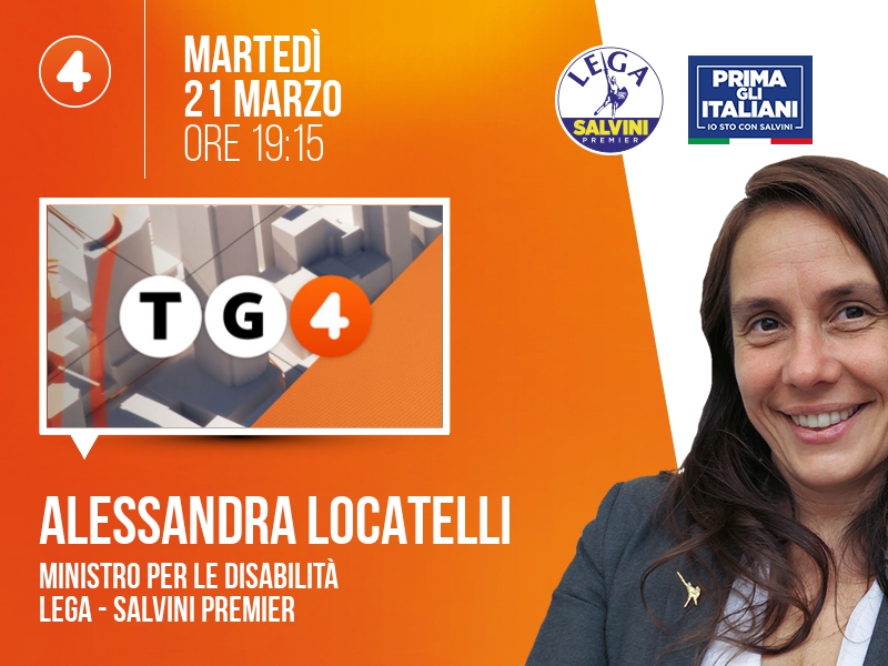 Alessandra Locatelli a TG4 (Rete 4) - 21/03 ore 19:15