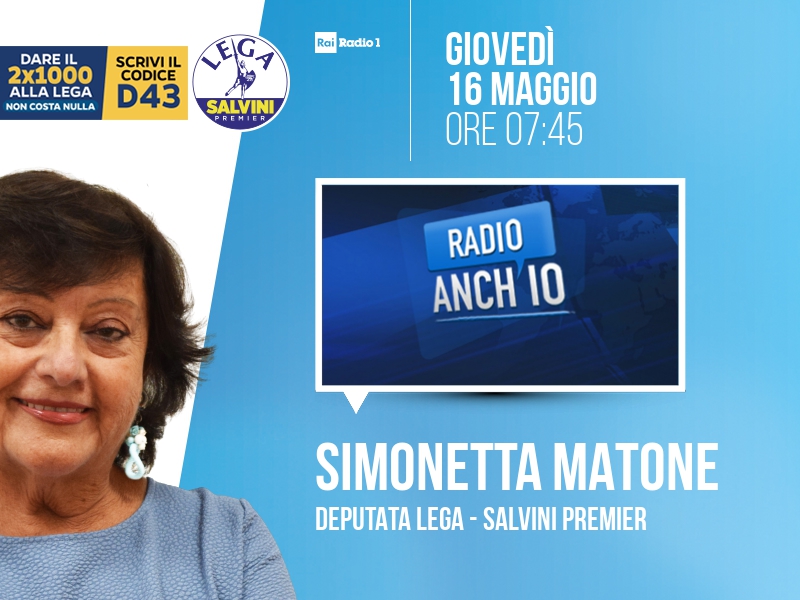 Simonetta Matone a Radio Anch'io (Rai Radio 1) - 16/05 ore 07:45