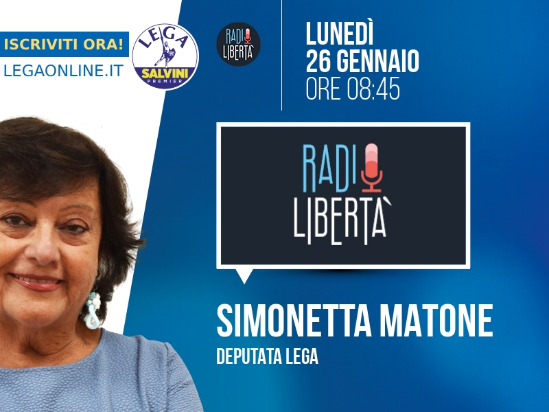 Simonetta Matone a Radio Libertà (Radio Libertà) - 26/01 ore 08:45