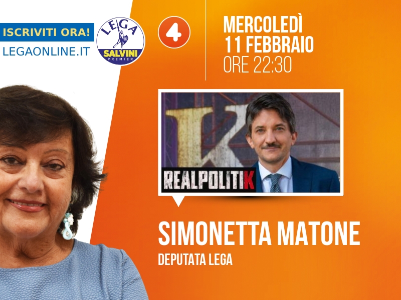 Simonetta Matone a Realpolitik (Rete 4) - 11/02 ore 22:30