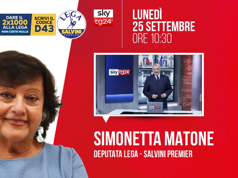 Simonetta Matone a Start (Sky TG24) - 25/09 ore 10:30